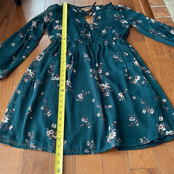 🌿Green Floral🌿MUDD dress - Picture 4 of 14